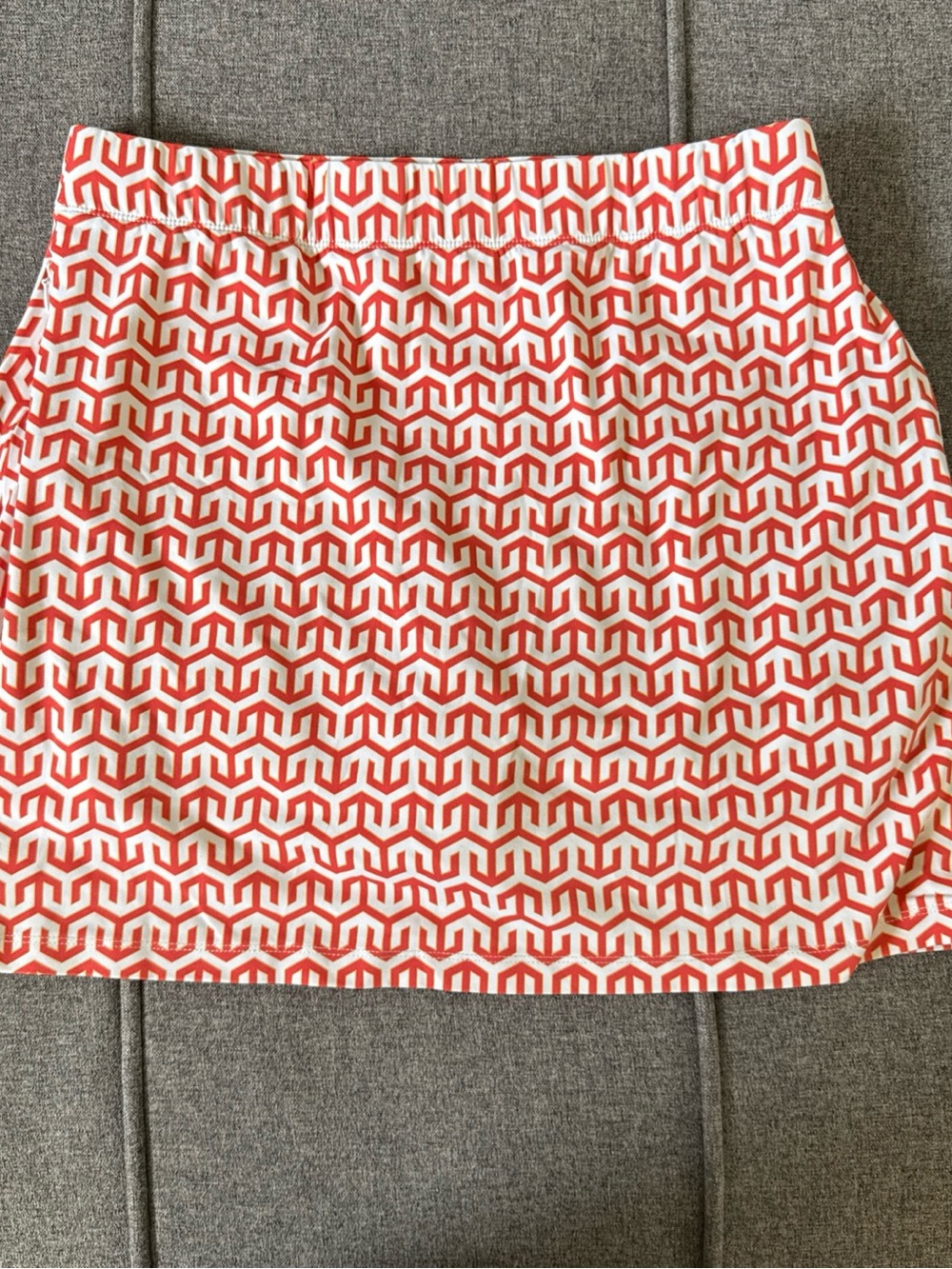 J McLaughlin M Briana Orange White Print Ladies Skort